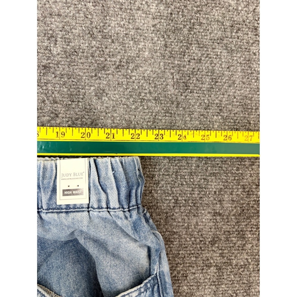 Judy Blue High Waist Wide Leg Jeans 22W Light Wash Pull On Drawstring JB881005 - Picture 10 of 11